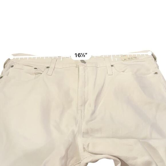 J. Crew Slim Wide-Leg High Rise Raw Hem Jeans in White Wash‎ Sz 32 NEW - Picture 12 of 15